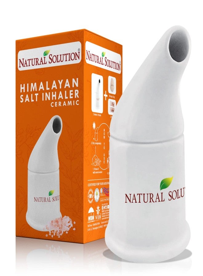 Natural Solution Himalayan Salt Inhaler Ceramic with Himalayan Pink Salt – A Simple and Natural Way to Enjoy a Refreshing and Soothing Salt Air Experience - Image 1